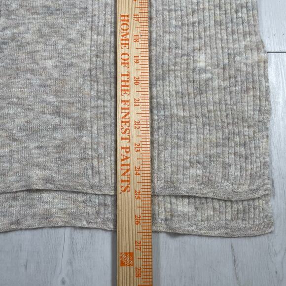 NWT Madewell Women's Medium Ribbed Crewneck Alpaca Sweater Heathered Brown Crew - Picture 11 of 11